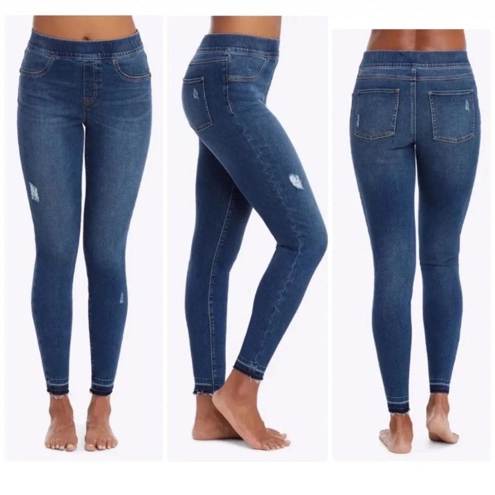SPANX  Distressed Skinny Denim Jeans Leggings Women’s Size XS NEW